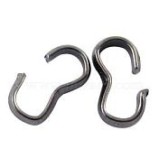 Iron Quick Link Connectors, Chain Findings, Number 3 Shaped Clasps, Gunmetal, 7.5~8mm long, 4mm wide, 1~2mm thick(E030Y-NFB)