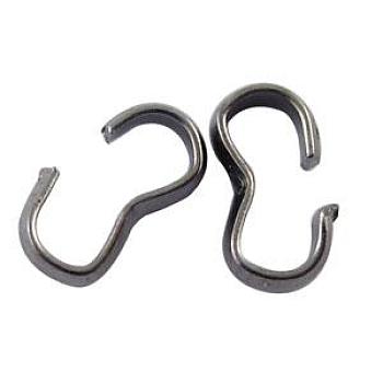 Iron Quick Link Connectors, Chain Findings, Number 3 Shaped Clasps, Gunmetal, 7.5~8mm long, 4mm wide, 1~2mm thick