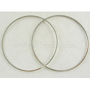 Brass Linking Rings, Platinum, 40x0.7~1mm(EC18740MM)