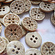 Carved Round 4-hole Basic Sewing Button(NNA0YX9)-1
