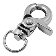 Iron Swivel Clasps, Swivel Snap Hook, Jewelry Findings, Platinum Color, Size: about  31mm long, 19mm wide, 6mm thick, hole: 6mm wide, 9mm long(E543Y)