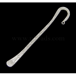 Alloy Bookmarks, Platinum, about 120mm long, hole: 2mm(E571-2)