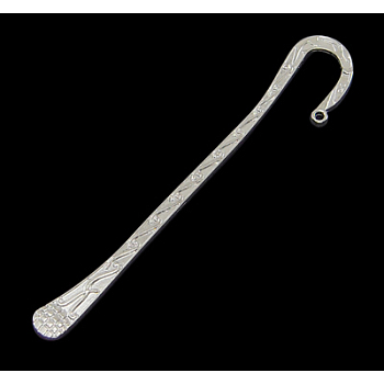 Alloy Bookmarks, Platinum, about 120mm long, hole: 2mm