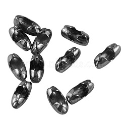 Iron Ball Chain Connectors, Gunmetal, 5mm long, 2.5mm wide, 2mm thick, hole: 1mm, Fit for 1.5mm ball chain(E682Y-B)