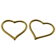 Tibetan Style Pendants, Lead Free and Cadmium Free, Heart, Golden, 28x23x2mm(EA12801Y-G)