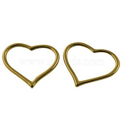 Tibetan Style Pendants, Lead Free and Cadmium Free, Heart, Golden, 28x23x2mm(EA12801Y-NFG)