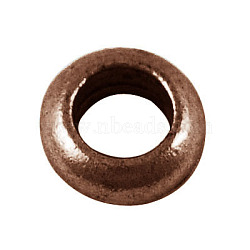 Alloy Spacer, Rondelle, Cadmium Free & Nickel Free & Lead Free, Red Copper, 7x3mm, Hole: 4mm(EA540Y-NFR)