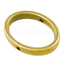 Alloy Bead Frames, Lead Free and Cadmium Free, Oval, Golden Color, about 19mm long, 14.5mm wide, 3mm thick, hole: 1mm(EA564Y-G)