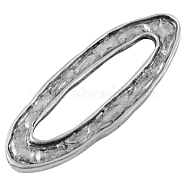 Tibetan Style Alloy Connectors, Lead Free,Cadmium Free and Nickel Free, Oval, Antique Silver, 38x14x2mm(EA7032Y-NF)