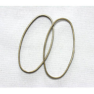 Brass Linking Rings, Oval, Antique Bronze, 16x8x1mm(EC017-NFAB)