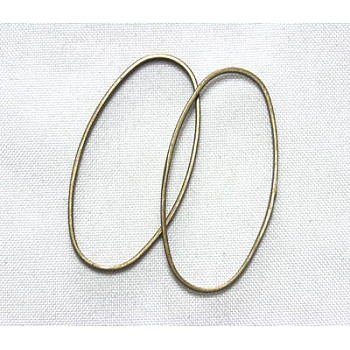 Brass Linking Rings, Oval, Antique Bronze, 16x8x1mm