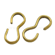 Quick Link Connectors, Chain Findings, Number 3 Shaped Clasps, Raw(Unplated), Nickel Free Size: about 3mm wide, 7.5mm long, 1.2mm thick(EC105-4C)