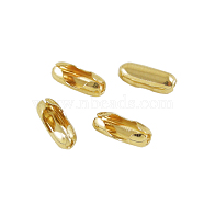 Brass Ball Chain Connectors, Golden, 9.5~10x3.5mm, Fit for 2.4mm ball chain(EC309-3G)