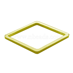 Brass Links, Rhombus, Golden, about 9.5mm wide, 16mm long, 1mm thick(EC503-1G)