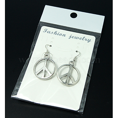 Fashion Peace Sign Earrings(EJEW-JE00164)-2