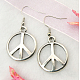 Fashion Peace Sign Earrings(EJEW-JE00164)-1