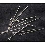 Iron Eye Pin, Cadmium Free & Lead Free, Platinum, 28x0.7mm, Hole: 2mm, about 8400pcs/1000g(EP2.8cm)