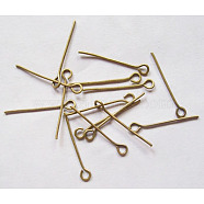 Iron Eye Pin, Cadmium Free & Nickel Free & Lead Free, Antique Bronze, 22x0.7mm, Hole: 2mm, about 12000pcs/1000g(EPAB2.2cm-NF)