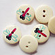 Round 2-Hole Buttons with Painted Dragonfly Pattern for Kids(NNA0YW7)-1