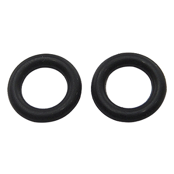 Rubber O Rings, Donut Spacer Beads, Fit European Clip Stopper Beads, Black, 7x1.5mm, Inner Diameter: 4mm