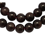 Natural Garnet Bead Strands, Grade B, Round, Dark Red, 4mm, about 100pcs/strand, 15.5 inch(G-A036-B)