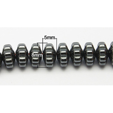 8mm Black Flower Non-magnetic Hematite Beads