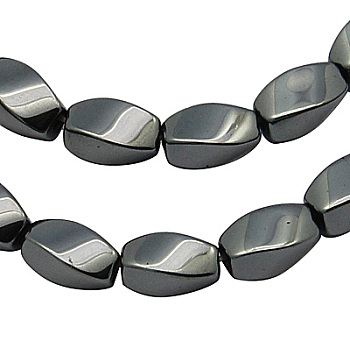 Magnetic Synthetic Hematite Beads Strands, Black, Size: about 7mm wide, 4mm thick, hole: 1mm, about 76pcs/strand