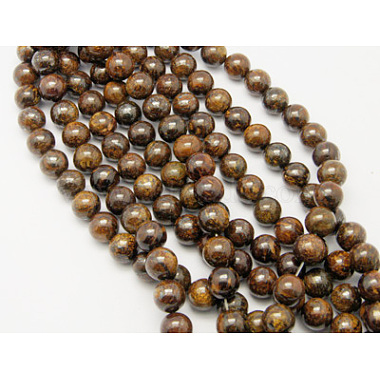 Natural Bronzite Beads Strands(G-Q605-26)-2