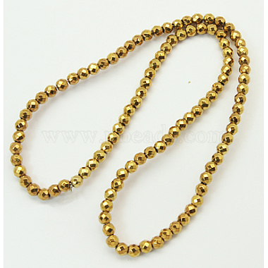 4mm Gold Abacus Non-magnetic Hematite Beads