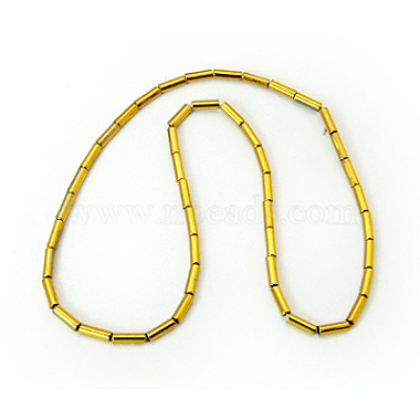 9mm Gold Column Non-magnetic Hematite Beads