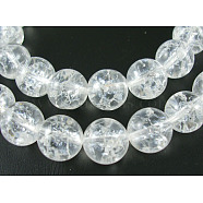 Gemstone Beads Strands, White Quartz, Oval, Synthetic Crystal, 10mm in diameter, hole: about 0.8mm, about 35pcs/strand, 16 inch(GBA006)