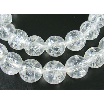Gemstone Beads Strands, White Quartz, Oval, Synthetic Crystal, 10mm in diameter, hole: about 0.8mm, about 35pcs/strand, 16 inch