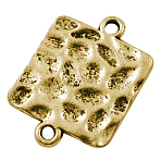 Tibetan Style Alloy Links connectors, Rectangle, Antique Silver, Antique Golden, Lead Free & Cadmium Free & Nickel Free, 26x19x1.5mm, Hole: 2mm(GLF9314Y-NF)