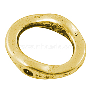 Tibetan Style Alloy Bead Frame, Ring, Antique Golden, Lead Free & Cadmium Free, 15x13x3.5mm, Hole: 1.5mm(GLF10768Y)