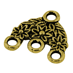 Tibetan Style Links, Hat, Antique Golden, Lead Free and Cadmium Free and Nickel Free, 16x15x2mm, Hole: 2mm(GLF11357Y-NF)