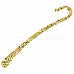 Tibetan Style Alloy Bookmarks, Cadmium Free & Lead Free, Antique Golden, 124x20mm, Hole: 2mm(GLF1676Y)