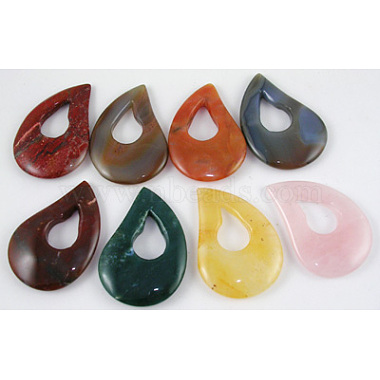 Mixed Color Teardrop Mixed Stone Pendants
