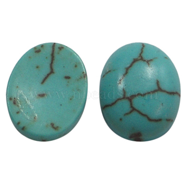 8mm Turquoise Oval Howlite Cabochons