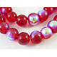 Round Glass Beads Strands(GR8mm47Y-AB)-1
