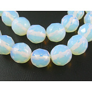 Opalite Beads Strands, Faceted Round, 10mm, Hole: 1.2mm, about 39pcs/strand, 15 inch(GSF10mmC081)