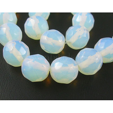 12mm WhiteSmoke Round Opal Beads