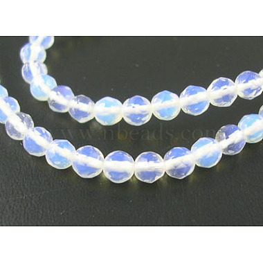 4mm WhiteSmoke Round Opal Beads
