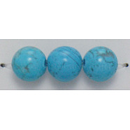 Gemstone Bead Strands, Synthetic Turquoise, Round, about 14mm in diameter, hole:1.0mm, about 28pcs/strand(GSR14mmC064)