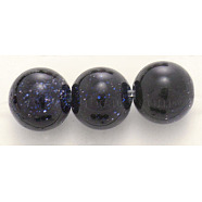 Synthetic Blue Goldstone Beads Strands, Round, 16mm(GSR16mmC053)