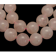 Natural Rose Quartz Beads Strands, Round, 18mm, Hole: 1mm, about 22pcs/Strand, 15 inch~16 inch(GSR18mmC034)