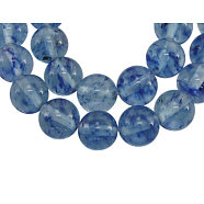 Blue Watermelon Stone Glass Beads Strands, Round, Light Blue, 8mm in diameter, hole: 1mm, about 15~16 inch/strand, about 51pcs/strand(GSR670)