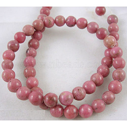 15 inch/strand,about 45 beads Round Gemstone Rhodonite Beads Strand, Dyed, Grade A, 8mm, hole: about 1mm(GSR018)