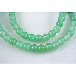 Natural Green Aventurine Beads Strands, Round, 4mm, Hole: 0.8mm, about 92pcs/strand, 14.3 inch(GSR4mmC024)