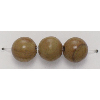 16 inch Round Gemstone Strands, Wood Lace Stone, Bead: 12mm in diameter, hole:1.0mm. about 32pcs/strand