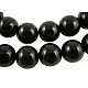 Natural Black Onyx Round Beads Strands(GSR16mmC097)-1